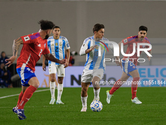 Paulo Dybala of Argentina is in action during the FIFA World Cup 2026 Qualifier match between Argentina and Chile at Estadio Mas Monumental...