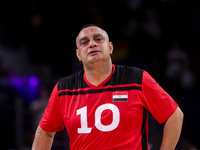 Athletes of Team Egypt celebrate after winning the Men's Sitting Volleyball Bronze Medal Match on day nine of the Paris 2024 Summer Paralymp...