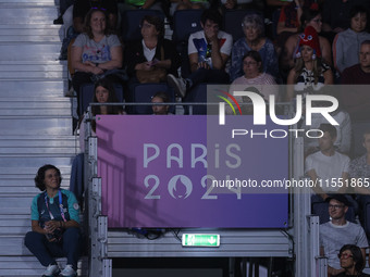 France fans show their support during the Men's Sitting Volleyball Bronze Medal Match on day nine of the Paris 2024 Summer Paralympic Games...