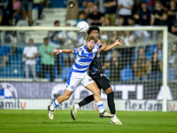 De Graafschap player Arjen van der Heide and FC Eindhoven player Terrence Douglas during the match De Graafschap vs. Eindhoven at Stadium De...