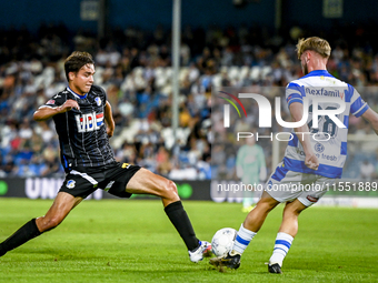 FC Eindhoven player Dyon Dorenbosch and De Graafschap player Arjen van der Heide during the match De Graafschap vs. Eindhoven at the Stadium...