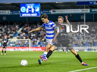 De Graafschap player Rowan Besselink and FC Eindhoven player Daan Huisman during the match De Graafschap vs. Eindhoven at the Stadium De Vij...