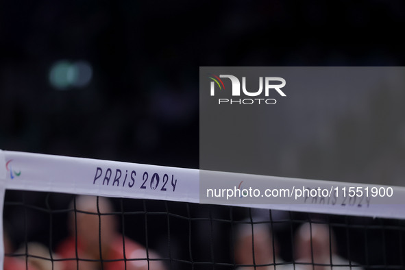 A detailed view of the Men's Sitting Volleyball Bronze Medal Match on day nine of the Paris 2024 Summer Paralympic Games at North Paris Aren...