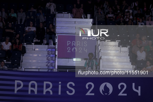 A detailed view of the Men's Sitting Volleyball Bronze Medal Match on day nine of the Paris 2024 Summer Paralympic Games at North Paris Aren...