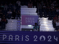 A detailed view of the Men's Sitting Volleyball Bronze Medal Match on day nine of the Paris 2024 Summer Paralympic Games at North Paris Aren...