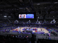 A general view of the match as Men's Sitting Volleyball Bronze Medal Match on day nine of the Paris 2024 Summer Paralympic Games at North Pa...