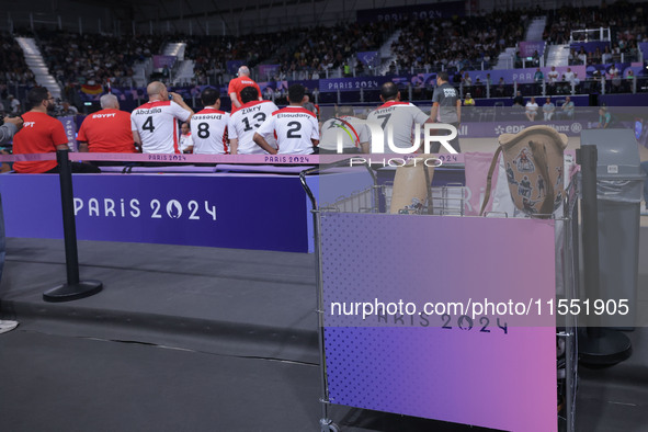 A general view of the match as Men's Sitting Volleyball Bronze Medal Match on day nine of the Paris 2024 Summer Paralympic Games at North Pa...