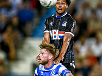 De Graafschap player Arjen van der Heide and FC Eindhoven player Terrence Douglas during the match De Graafschap vs. Eindhoven at Stadium De...