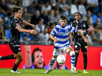 FC Eindhoven player Dyon Dorenbosch and De Graafschap player Ibrahim El Kadiri during the match between De Graafschap and Eindhoven at Stadi...