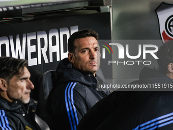 Lionel Scaloni, Coach of Argentina, looks on before the FIFA World Cup 2026 Qualifier match between Argentina and Chile at Estadio Mas Monum...