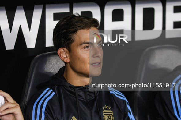 Paulo Dybala of Argentina looks on before the FIFA World Cup 2026 Qualifier match between Argentina and Chile at Estadio Mas Monumental Anto...