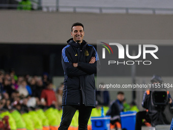 Lionel Scaloni, Coach of Argentina, looks during the FIFA World Cup 2026 Qualifier match between Argentina and Chile at Estadio Mas Monument...