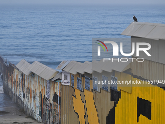 A new interactive mural of deported veterans, ''The Deported Veterans Diaspora,'' is at the Playas de Tijuana beach border wall on the Tijua...