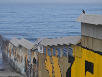 A new interactive mural of deported veterans, ''The Deported Veterans Diaspora,'' is at the Playas de Tijuana beach border wall on the Tijua...