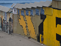 A new interactive mural of deported veterans, ''The Deported Veterans Diaspora,'' is at the Playas de Tijuana beach border wall on the Tijua...