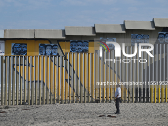 A new interactive mural of deported veterans, ''The Deported Veterans Diaspora,'' is at the Playas de Tijuana beach border wall on the Tijua...