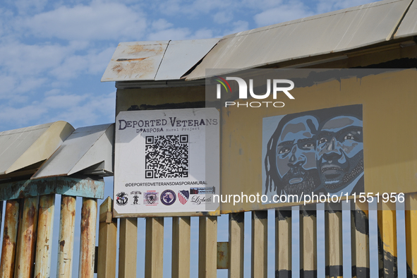 A new interactive mural of deported veterans, ''The Deported Veterans Diaspora,'' is at the Playas de Tijuana beach border wall on the Tijua...