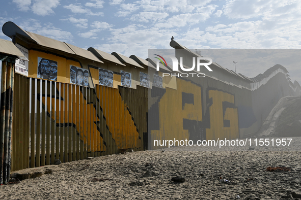 A new interactive mural of deported veterans, ''The Deported Veterans Diaspora,'' is at the Playas de Tijuana beach border wall on the Tijua...