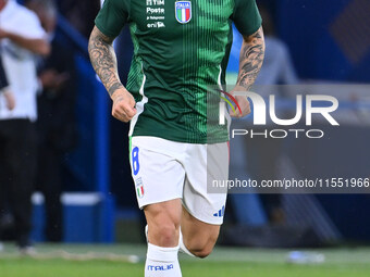 Sandro Tonali (ITA) during the UEFA National League Matchday 1 match between France and Italy at the Parc des Princes Stadium in Paris, Fran...