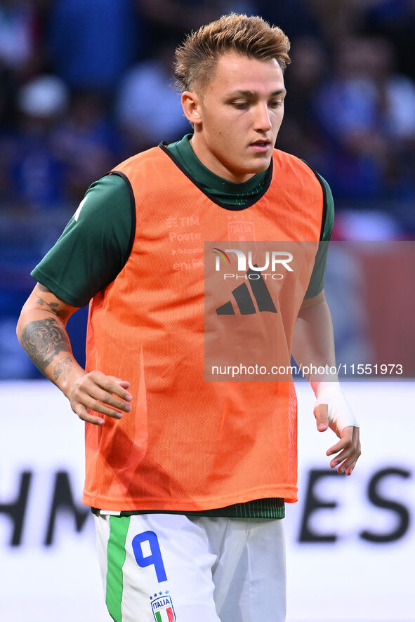 Mateo Retegui (ITA) during the UEFA National League Matchday 1 match between France and Italy at the Parc des Princes Stadium in Paris, Fran...