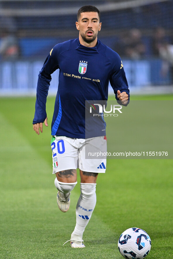 Mattia Zaccagni (ITA) during the UEFA National League Matchday 1 match between France and Italy at the Parc des Princes Stadium in Paris, Fr...