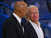 Luciano Spalletti, coach of Italy, and Didier Deschamps, coach of France, during the UEFA National League Matchday 1 match between France an...