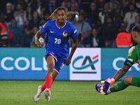 Bradley Barcola (FRA) scores the 1-0 goal during the UEFA National League Matchday 1 match between France and Italy at the Parc des Princes...