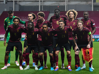 Belgium's Red Devils at the beginning of Belgium vs. Israel: matchday 1 of UEFA Nations League 2024-2025, in Debrecen, Hungary, on September...