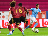 Sagiv Jehezkel is in action during Belgium vs Israel: matchday 1 of UEFA Nations League 2024-2025, at Nagyerdei Stadion, in Debrecen, Hungar...