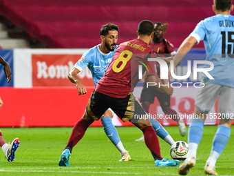 Sagiv Jehezkel is in action during Belgium vs Israel: matchday 1 of UEFA Nations League 2024-2025, at Nagyerdei Stadion, in Debrecen, Hungar...