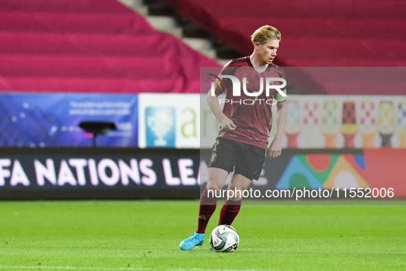 Kevin De Bruyne plays during Belgium vs. Israel: matchday 1 of UEFA Nations League 2024-2025, in Debrecen, Hungary, on September 6, 2024, at...