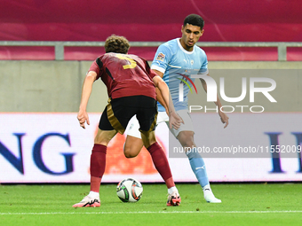 Anan Khalaili is in action during Belgium vs Israel: matchday 1 of UEFA Nations League 2024-2025, in Debrecen, Hungary, on September 6, 2024...