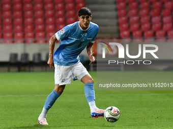 Omri Gandelman is in action during Belgium vs Israel: matchday 1 of UEFA Nations League 2024-2025, in Debrecen, Hungary, on September 6, 202...