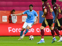 Sagiv Jehezkel is in action during Belgium vs Israel: matchday 1 of UEFA Nations League 2024-2025, at Nagyerdei Stadion, in Debrecen, Hungar...