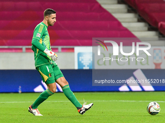 Koen Casteels is in action during Belgium vs Israel: matchday 1 of UEFA Nations League 2024-2025, in Debrecen, Hungary, on September 6, 2024...