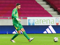 Koen Casteels is in action during Belgium vs Israel: matchday 1 of UEFA Nations League 2024-2025, in Debrecen, Hungary, on September 6, 2024...