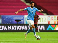 Sagiv Jehezkel is in action during Belgium vs Israel: matchday 1 of UEFA Nations League 2024-2025, at Nagyerdei Stadion, in Debrecen, Hungar...