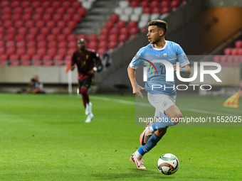 Denny Gropper is in action during Belgium vs. Israel: matchday 1 of UEFA Nations League 2024-2025, in Debrecen, Hungary, on September 6, 202...