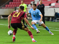 Oscar Gloukh is in action during Belgium vs Israel: matchday 1 of UEFA Nations League 2024-2025, in Debrecen, Hungary, on September 6, 2024....