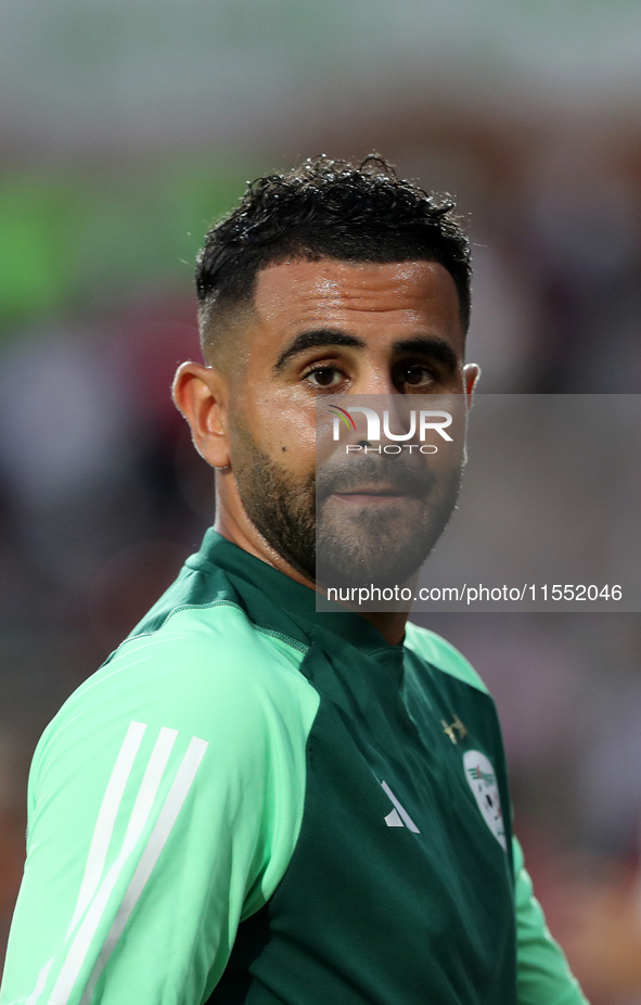 Riyad Karim Mahrez of Algeria reacts during the African Cup of Nations (CAN 2025) qualifying football match between Algeria and Equatorial G...