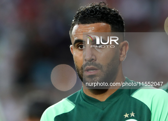 Riyad Karim Mahrez of Algeria reacts during the African Cup of Nations (CAN 2025) qualifying football match between Algeria and Equatorial G...