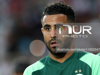 Riyad Karim Mahrez of Algeria reacts during the African Cup of Nations (CAN 2025) qualifying football match between Algeria and Equatorial G...