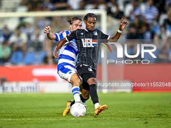 De Graafschap player Donny Warmerdam and FC Eindhoven player Tyrese Simons during the match De Graafschap vs. Eindhoven at Stadium De Vijver...