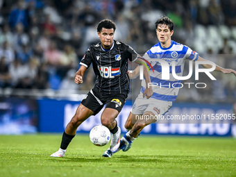 FC Eindhoven player Julian Kwaaitaal and De Graafschap player Rowan Besselink during the match De Graafschap vs. Eindhoven at Stadium De Vij...