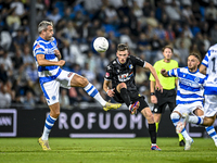 De Graafschap player Ralf Seuntjens and FC Eindhoven player Daan Huisman during the match De Graafschap vs. Eindhoven at Stadium De Vijverbe...