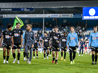 Players of FC Eindhoven are disappointed after the match during the match De Graafschap - Eindhoven at the Stadium De Vijverberg for the Dut...