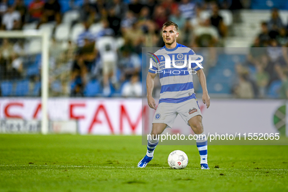 De Graafschap player Levi Schoppema plays during the match between De Graafschap and Eindhoven at Stadium De Vijverberg for the Dutch Keuken...