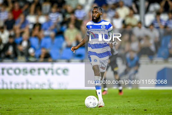 De Graafschap player Jeffry Fortes plays during the match between De Graafschap and Eindhoven at the Stadium De Vijverberg for the Dutch Keu...