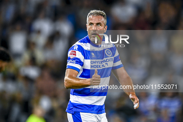 De Graafschap player Ralf Seuntjens plays during the match between De Graafschap and Eindhoven at Stadium De Vijverberg for the Dutch Keuken...