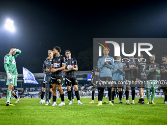 Players of FC Eindhoven are disappointed after the match during the match De Graafschap - Eindhoven at the Stadium De Vijverberg for the Dut...